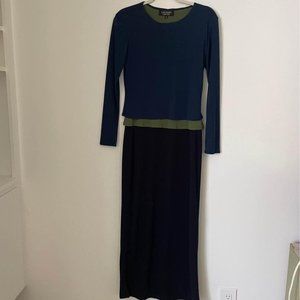Colorblock 90s Maxi Dress
